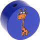 Motivperle Zootiere "Giraffe" : dunkelblau
