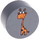 Motivperle Zootiere "Giraffe" : grau