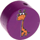 Motivperle Zootiere "Giraffe" : purpurlila