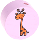 Motivperle Zootiere "Giraffe" : rosa