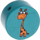 Motivperle Zootiere "Giraffe" : türkis