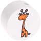 Motivperle Zootiere "Giraffe" : weiß