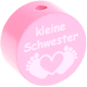 Motivperle "Kleine Schwester" : babyrosa