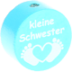 Motivperle "Kleine Schwester" : helltürkis