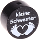 Korálek s motivem - "Kleine Schwester" : černá