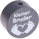 Motivperle "Kleiner Bruder" : grau