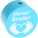 Motivperle "Kleiner Bruder" : helltürkis