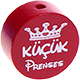 Motivperle "küçük Prenses" : bordeauxrot