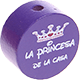 Motivperle "la princesa de la casa" : blaulila