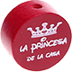 Motivperle "la princesa de la casa" : bordeauxrot