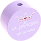 Motivperle "la princesa de la casa" : flieder