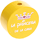 Motivperle "la princesa de la casa" : gelb
