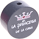 Motivperle "la princesa de la casa" : grau