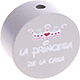 Motivperle "la princesa de la casa" : hellgrau