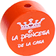 Motivperle "la princesa de la casa" : orange
