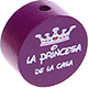 Motivperle "la princesa de la casa" : purpurlila