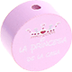 Motivperle "la princesa de la casa" : rosa