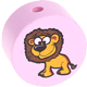 Motivperle Zootiere "Löwe" : rosa