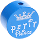 Motivperle "petit prince" : mittelblau