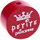 Motivperle "petite princesse" : bordeauxrot