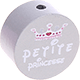 Motivperle "petite princesse" : hellgrau