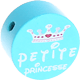 Motivperle "petite princesse" : helltürkis