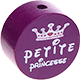 Motivperle "petite princesse" : purpurlila