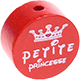 Motivperle "petite princesse" : rot