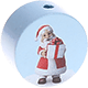 Motivperle Weihnachtsmann : babyblau