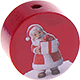 Motivperle Weihnachtsmann : bordeauxrot