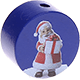 Motivperle Weihnachtsmann : dunkelblau