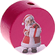 Motivperle Weihnachtsmann : dunkelpink