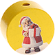 Motivperle Weihnachtsmann : gelb