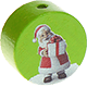 Motivperle Weihnachtsmann : gelbgrün