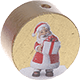 Motivperle Weihnachtsmann : gold