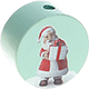 Motivperle Weihnachtsmann : mint