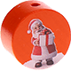 Motivperle Weihnachtsmann : orange