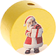 Motivperle Weihnachtsmann : pastellgelb