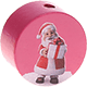 Motivperle Weihnachtsmann : pink