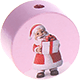 Motivperle Weihnachtsmann : rosa
