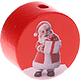Motivperle Weihnachtsmann : rot