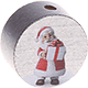 Motivperle Weihnachtsmann : silber