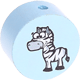 Motivperle Zootiere "Zebra" : babyblau