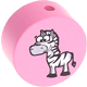 Motivperle Zootiere "Zebra" : babyrosa