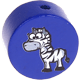 Motivperle Zootiere "Zebra" : dunkelblau