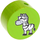 Motivperle Zootiere "Zebra" : gelbgrün