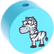 Motivperle Zootiere "Zebra" : helltürkis