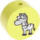 Motivperle Zootiere "Zebra" : lemon
