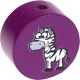 Motivperle Zootiere "Zebra" : purpurlila