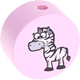 Motivperle Zootiere "Zebra" : rosa